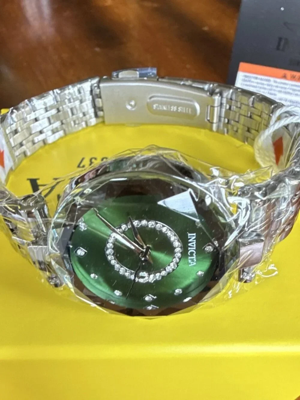 Invicta Celestial 70403 30mm Silver Green Crystal Dial Women’s Watch New